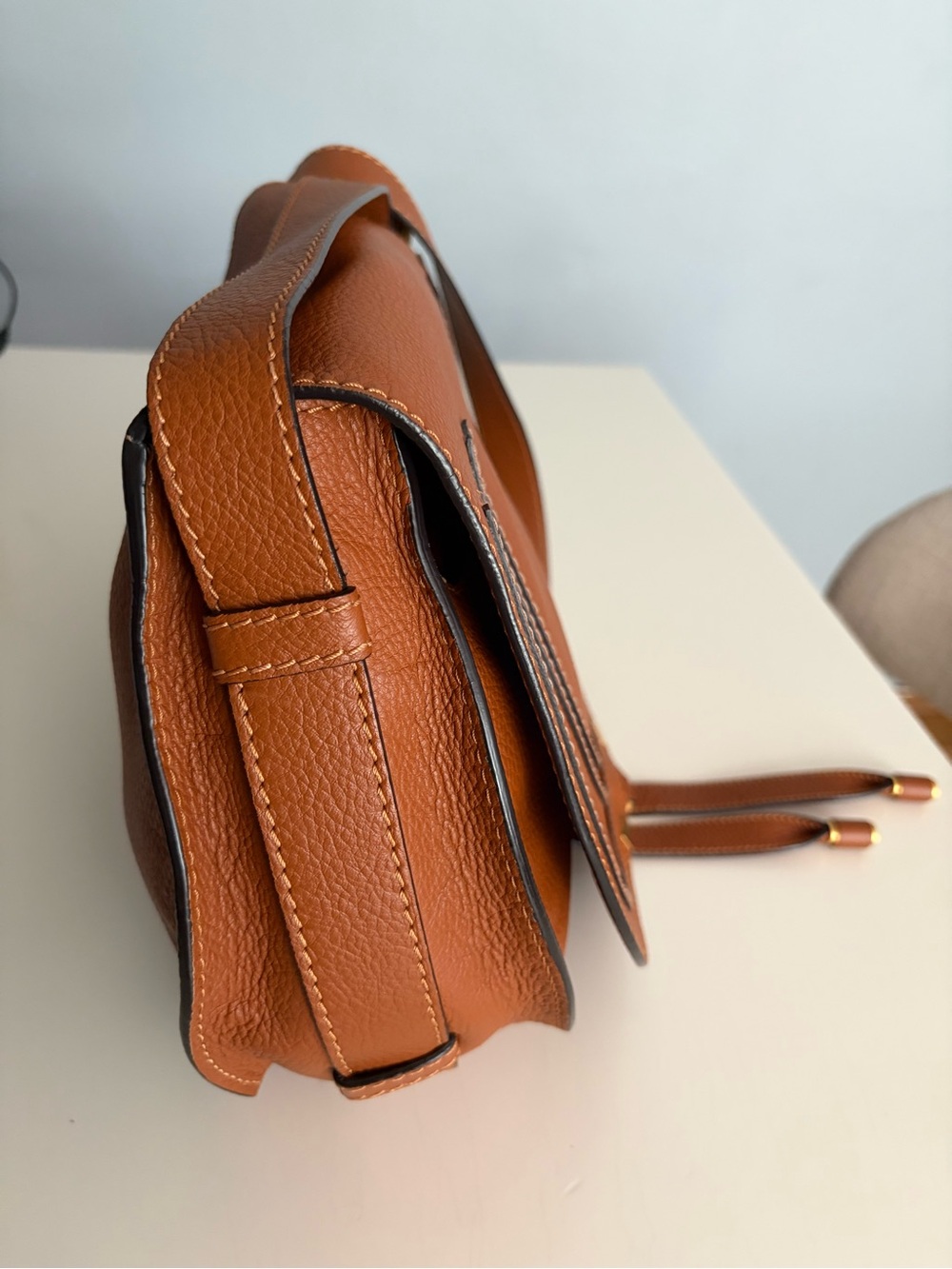 Chloe Brown Leather Saddle Crossbody Bag - Picture 8 of 11
